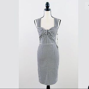 ❌SOLD❌Adrianna Papell Gingham Jacquard Sheath Dress 6